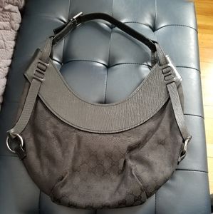 Gorgeous black Half moon gucci hobo bag